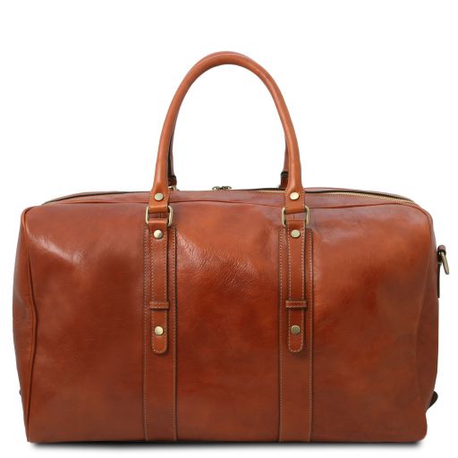 TL Voyager - Leather travel bag with front pocket