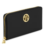 Financier - Elégant Portefeuille en cuir entièrement zippée