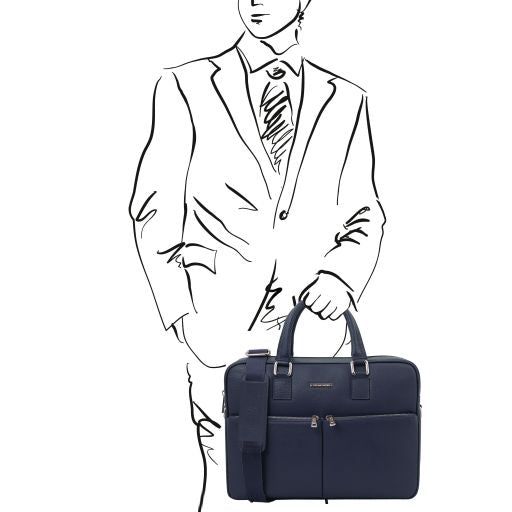 Treviso - Leather laptop briefcase