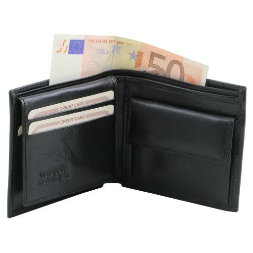 Exclusive 3 fold leather wallet for men with coin pocket