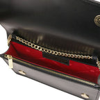 Opera - Leather clutch with chain strap