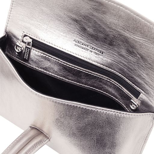 TL Bag - Metallic leather clutch