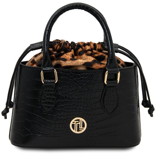 Croque - Croc print leather handbag