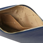 Diva - Leather clutch with chain strap