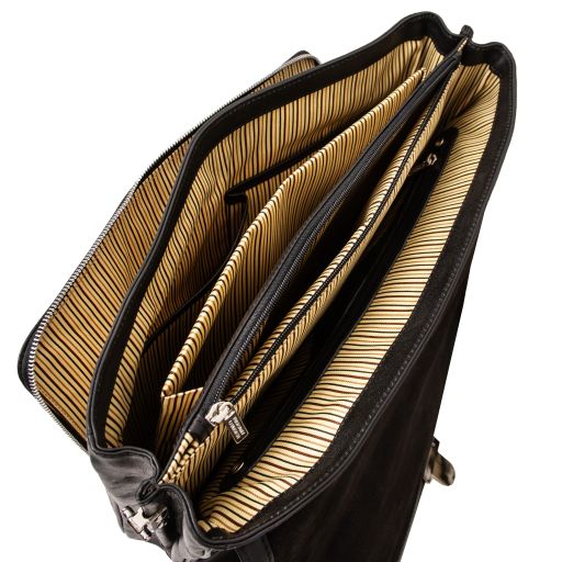 Alessandria - Leather multi compartment TL SMART laptop briefcase