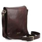 TL Messenger - Two compartments leather shoulder bag