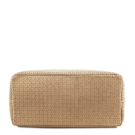TL KeyLuck - Sac shopping en cuir imprimé tressé