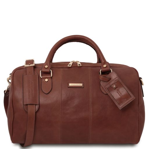 Lisbona - Travel leather duffle bag - Small size