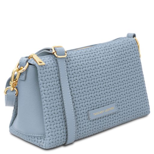 DEDALO — Woven Leather Crossbody Bag