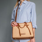 Frame - Sac à bandoulière en raphia