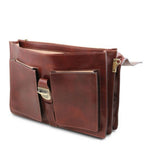 Assisi - Cartable en cuir avec 3 compartiments