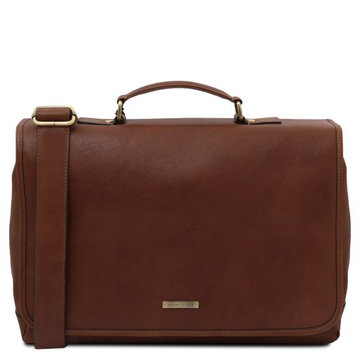 Mantova - Leather multi compartment TL SMART briefcase with flap Main image
