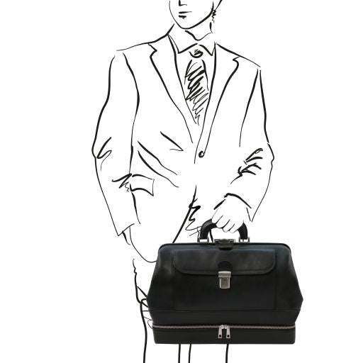 Giotto - Exclusive double-bottom leather doctor bag