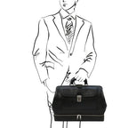 Giotto - Exclusive double-bottom leather doctor bag
