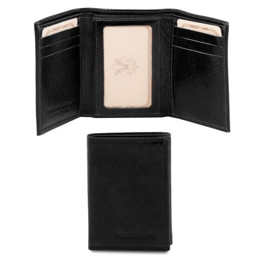 Exclusif portefeuille en cuir 3 volets