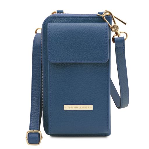 TL Bag - Portefeuille/supporte pour téléphone en cuir avec bandoulière