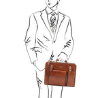 Venezia - Leather briefcase 2 compartments