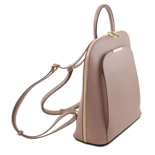 TL Bag - Saffiano leather backpack for women