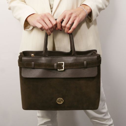 Tenace - Suede leather handbag