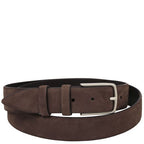 Elegant nubuck leather belt 35mm