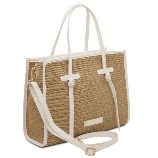 Frame - Sac à bandoulière en raphia Secondary image