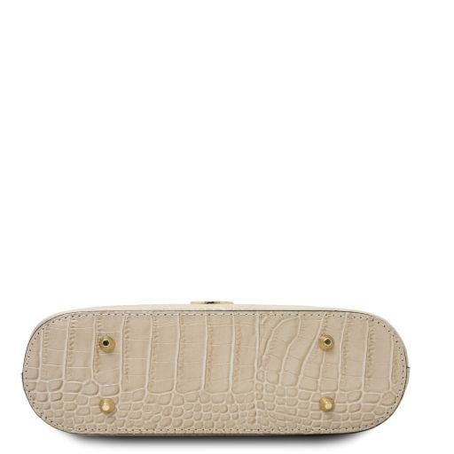 Croque - Croc print leather handbag