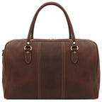 Lisbona - Travel leather duffle bag - Small size