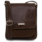 Jimmy - Leather crossbody bag for men with front pocket