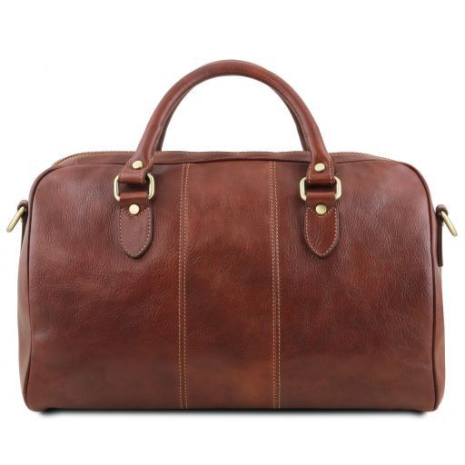Lisbona - Travel leather duffle bag - Small size