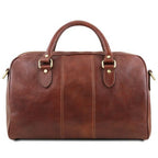 Lisbona - Travel leather duffle bag - Small size