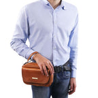 Ivan - Leather handy wrist bag for men