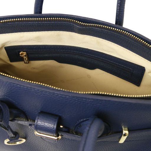 TL Bag - Leather handbag with golden hardware