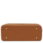 Dedalo - Sac shopping en cuir imprimé tressé