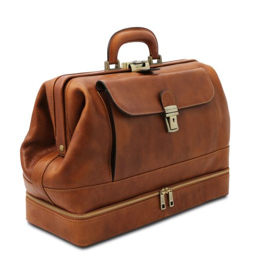 Giotto - Elégante Mallette médecin en cuir à double fond