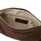 Nomade - Suede leather fringe clutch