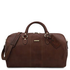 Lisbona - Travel leather duffle bag - Large size