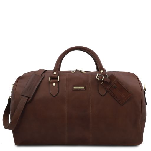 Lisbona - Travel leather duffle bag - Large size