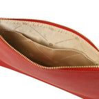 Diva - Leather clutch with chain strap