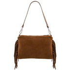 Nomade - Suede leather fringe clutch