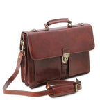Assisi - Cartable en cuir avec 3 compartiments