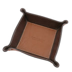 Leather valet tray