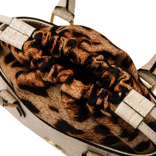 Croque - Croc print leather handbag