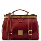 Monalisa - Doctor gladstone leather bag with front straps