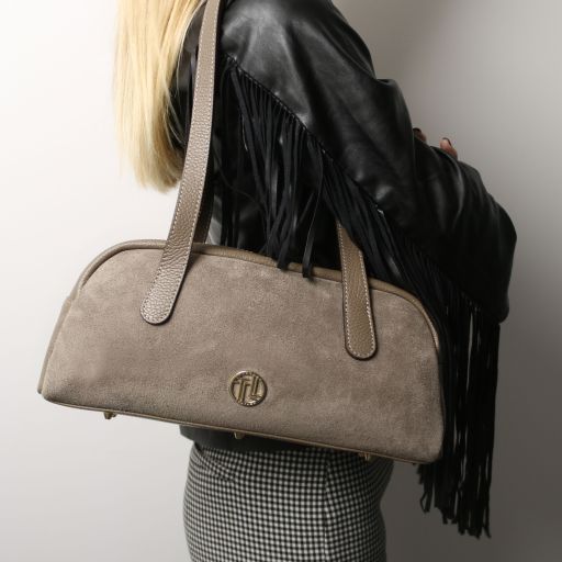 Eclaire - Suede leather shoulder bag