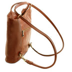 PATTY — Convertible Italian Leather Backpack Bag