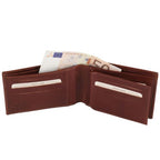 Elégant portefeuille en cuir pour homme 3 volets