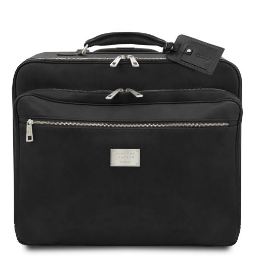 Varsavia - Pilot case en cuir avec deux roulettes