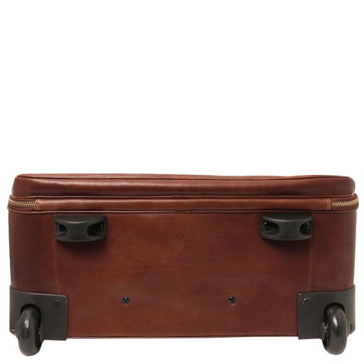 Varsavia - Pilot case en cuir avec deux roulettes