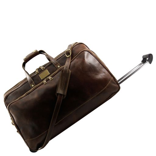 Bora Bora - Sac à roulettes en cuir - Petit modèle