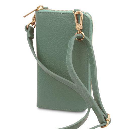 TL Bag - Portefeuille/supporte pour téléphone en cuir avec bandoulière